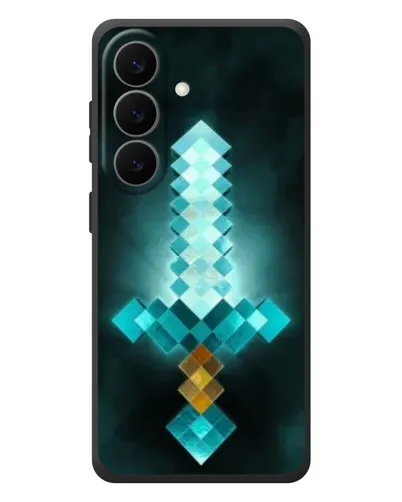 Чехол для Samsung Galaxy S26 Plus с картинкой «Алмазный меч неон»