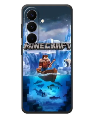 Чехол для Samsung Galaxy S26 Plus с картинкой «Minecraft ледяной мир»