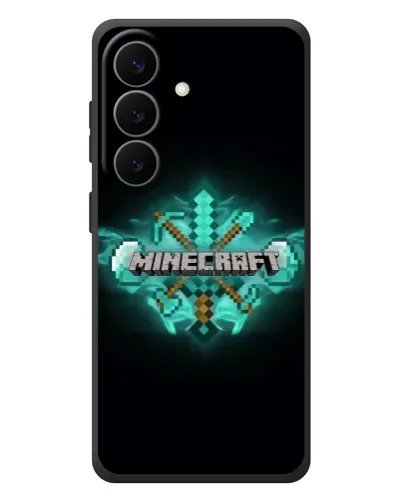Чехол для Samsung Galaxy S26 Plus с картинкой «Minecraft Diamond лого»