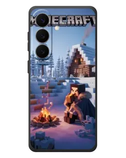Чехол для Samsung Galaxy S26 Plus с картинкой «Зимний Minecraft»