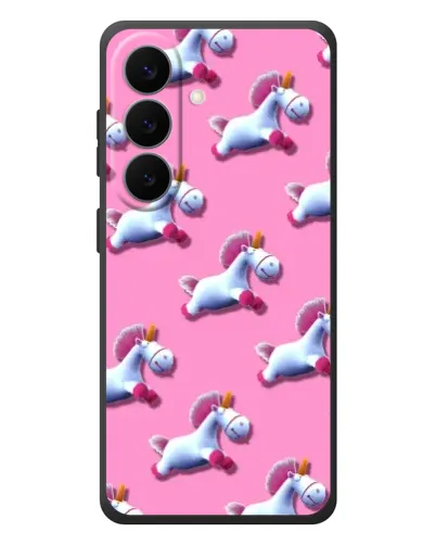 Чехол для Samsung Galaxy S26 Plus с картинкой «Единороги на розовом»