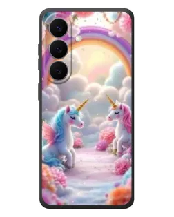 Чехол для Samsung Galaxy S26 Plus с картинкой «Радуга и единороги»