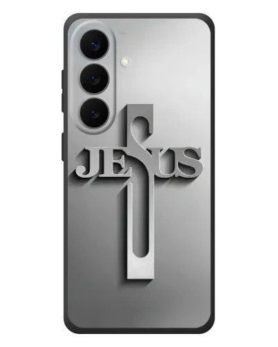 Чехол для Samsung Galaxy S26 Plus с картинкой «Металлический крест Jesus» Чехол для Samsung Galaxy S26 Plus с картинкой «Металлический крест Jesus»