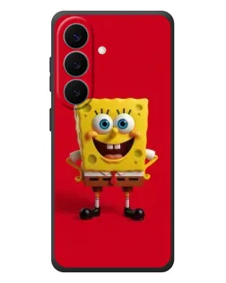 Чехол для Samsung Galaxy S26 Plus с картинкой «Спанч Боб на красном»