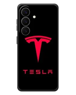 Чехол для Samsung Galaxy S26 Plus с картинкой «Tesla Red Logo»