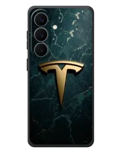 Чехол для Samsung Galaxy S26 Plus с картинкой «Мраморная Tesla Gold»