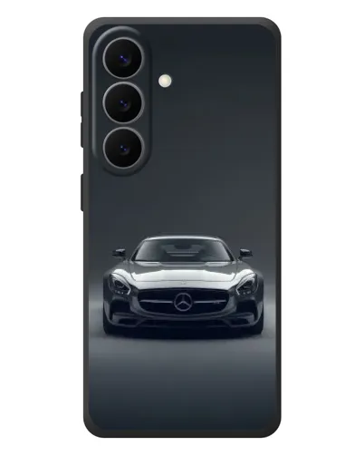 Чехол для Samsung Galaxy S26 Plus с картинкой «Mercedes на черном»