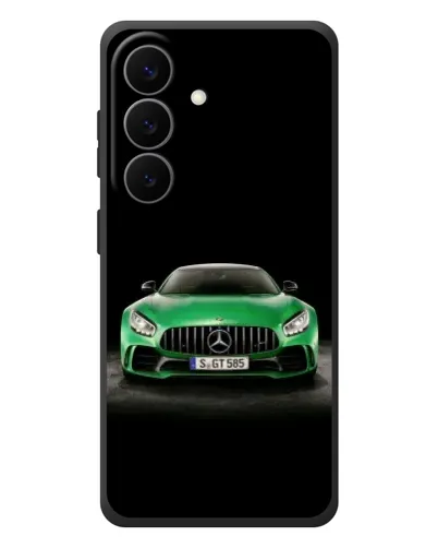 Чехол для Samsung Galaxy S26 Plus с картинкой «Mercedes — неоновый лого»