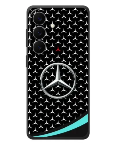 Чехол для Samsung Galaxy S26 Plus с картинкой «Mercedes — бирюзовый акцент»