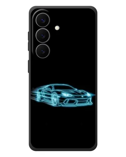 Чехол для Samsung Galaxy S26 Plus с картинкой «Неоновый контур Lamborghini»