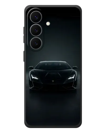 Чехол для Samsung Galaxy S26 Plus с картинкой «Черный Lamborghini Aventador»