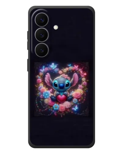 Чехол для Samsung Galaxy S26 Plus с картинкой «Stitch в цветах» Чехол для Samsung Galaxy S26 Plus с картинкой «Stitch в цветах»