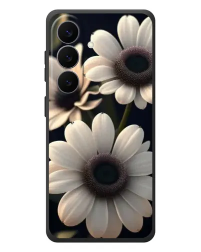 Чехол для Samsung Galaxy S26 Plus с картинкой «Белые маргаритки макро»