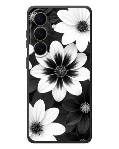 Чехол для Samsung Galaxy S26 Plus с картинкой «Монохромные астры»
