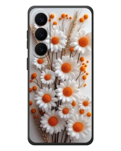 Чехол для Samsung Galaxy S26 Plus с картинкой «Белые сухоцветы»