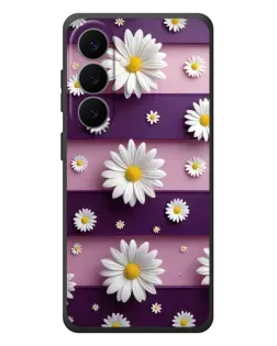 Чехол для Samsung Galaxy S26 Plus с картинкой «Ромашки на фиолетовом»