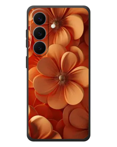 Чехол для Samsung Galaxy S26 Plus с картинкой «Оранжевый макро цветок»