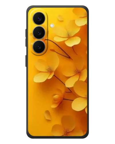 Чехол для Samsung Galaxy S26 Plus с картинкой «Золотые лепестки»