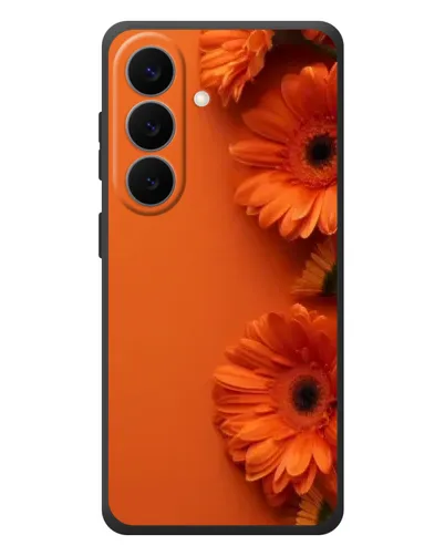 Чехол для Samsung Galaxy S26 Plus с картинкой «Оранжевые герберы»