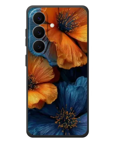 Чехол для Samsung Galaxy S26 Plus с картинкой «Яркая сине-оранжевая флора» Чехол для Samsung Galaxy S26 Plus с картинкой «Яркая сине-оранжевая флора»