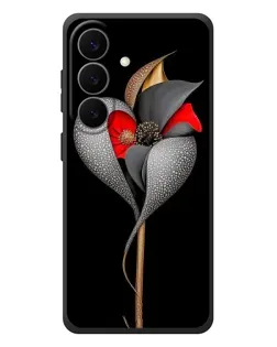 Чехол для Samsung Galaxy S26 Plus с картинкой «Серебряный фантазийный цветок»