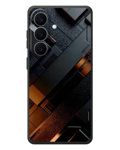 Чехол для Samsung Galaxy S26 Plus с картинкой «Черные геометрические блоки»