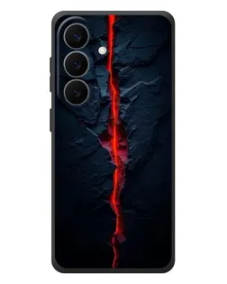 Чехол для Samsung Galaxy S26 Plus с картинкой «Kрасная лавовая трещина»