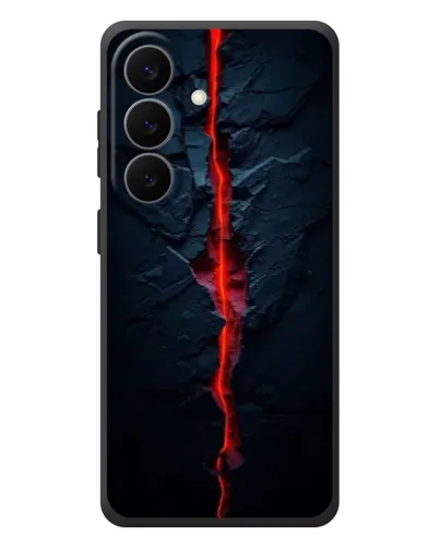 Чехол для Samsung Galaxy S26 Plus с картинкой «Kрасная лавовая трещина»