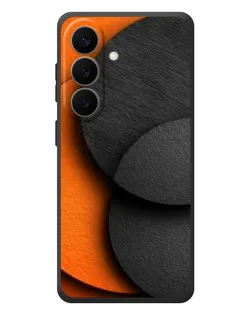 Чехол для Samsung Galaxy S26 Plus с картинкой «Геометрия оранжевых кругов»