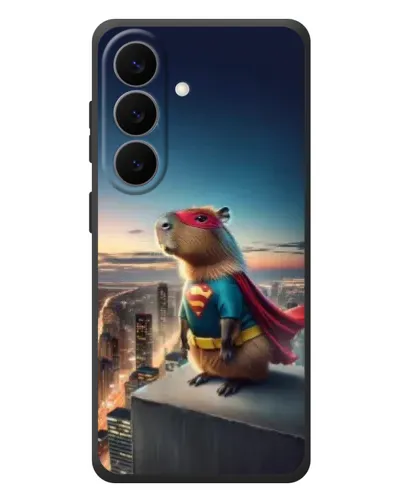 Чехол для Samsung Galaxy S26 Plus с картинкой «Капи-мен супергерой» Чехол для Samsung Galaxy S26 Plus с картинкой «Капи-мен супергерой»