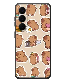 Чехол для Samsung Galaxy S26 Plus с картинкой «Капибары паттерн»
