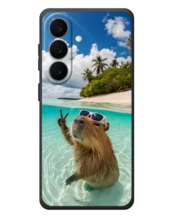 Чехол для Samsung Galaxy S26 Plus с картинкой «Капибара на море»