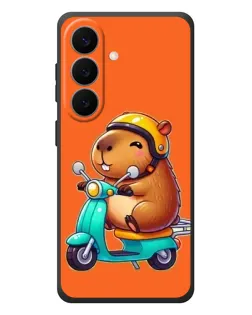 Чехол для Samsung Galaxy S26 Plus с картинкой «Капибара на скутере»