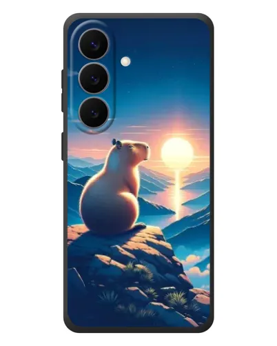 Чехол для Samsung Galaxy S26 Plus с картинкой «Закат солнца с капибарой» Чехол для Samsung Galaxy S26 Plus с картинкой «Закат солнца с капибарой»