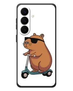 Чехол для Samsung Galaxy S26 Plus с картинкой «Капибара на самокате»