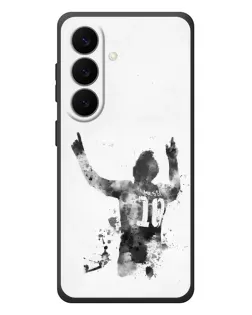 Чехол для Samsung Galaxy S26 Plus с картинкой «Черно-белый силуэт Месси» Чехол для Samsung Galaxy S26 Plus с картинкой «Черно-белый силуэт Месси»