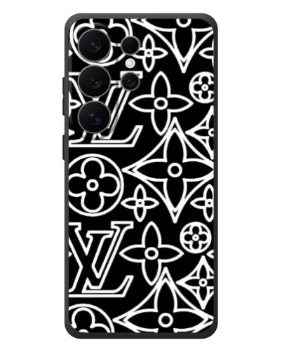 Чехол для Samsung Galaxy S26 Ultra с картинкой «Черно-белый узор LV»