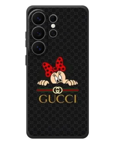 Чехол для Samsung Galaxy S26 Ultra с картинкой «Минни Маус Gucci — черный»