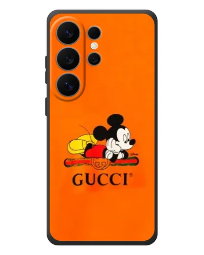 Чехол для Samsung Galaxy S26 Ultra с картинкой «Микки Маус Gucci — оранж» Чехол для Samsung Galaxy S26 Ultra с картинкой «Микки Маус Gucci — оранж»