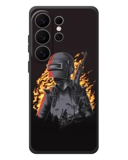 Чехол для Samsung Galaxy S26 Ultra с картинкой «PUBG — огненный силуэт» Чехол для Samsung Galaxy S26 Ultra с картинкой «PUBG — огненный силуэт»