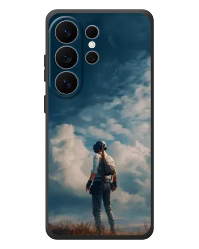 Чехол для Samsung Galaxy S26 Ultra с картинкой «Герой PUBG на скале»