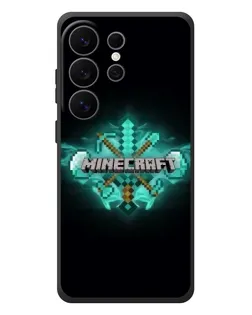 Чехол для Samsung Galaxy S26 Ultra с картинкой «Minecraft Diamond лого» Чехол для Samsung Galaxy S26 Ultra с картинкой «Minecraft Diamond лого»