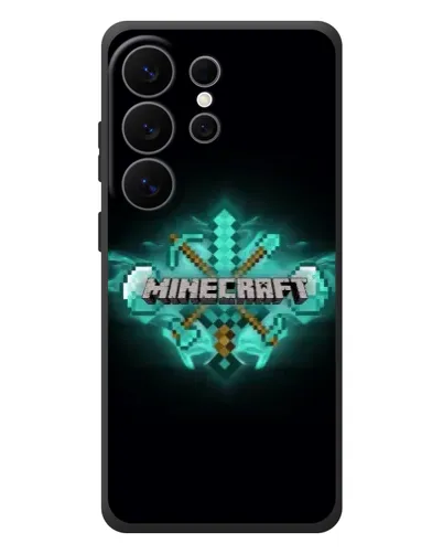 Чехол для Samsung Galaxy S26 Ultra с картинкой «Minecraft Diamond лого» Чехол для Samsung Galaxy S26 Ultra с картинкой «Minecraft Diamond лого»