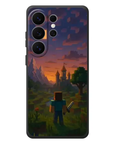 Чехол для Samsung Galaxy S26 Ultra с картинкой «Стив у башни» Чехол для Samsung Galaxy S26 Ultra с картинкой «Стив у башни»
