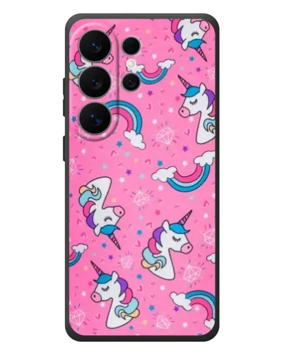 Чехол для Samsung Galaxy S26 Ultra с картинкой «Unicorn паттерн розовый» Чехол для Samsung Galaxy S26 Ultra с картинкой «Unicorn паттерн розовый»