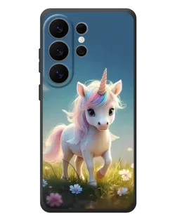 Чехол для Samsung Galaxy S26 Ultra с картинкой «Единорог на поляне»