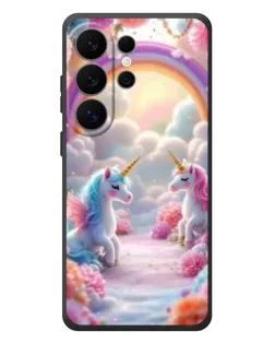 Чехол для Samsung Galaxy S26 Ultra с картинкой «Радуга и единороги»
