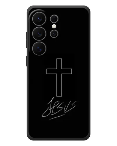 Чехол для Samsung Galaxy S26 Ultra с картинкой «Графический крест Jesus» Чехол для Samsung Galaxy S26 Ultra с картинкой «Графический крест Jesus»