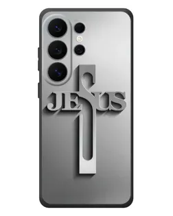 Чехол для Samsung Galaxy S26 Ultra с картинкой «Металлический крест Jesus»
