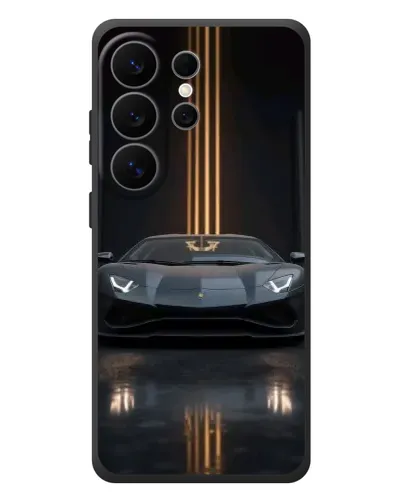 Чехол для Samsung Galaxy S26 Ultra с картинкой «Lamborghini золотые линии»